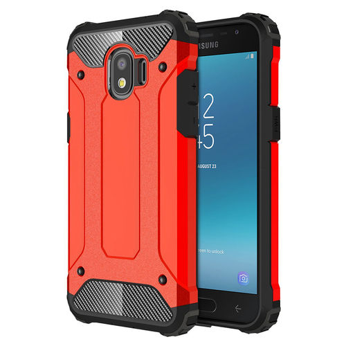 Military Defender Shockproof Case for Samsung Galaxy J2 Pro (2018) - Red